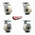 thumbnail image 2 of 4 Inch Nylon Caster Set with Ball Bearings 2 Swivel 2 Rigid SCC, 2 of 2