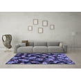 thumbnail image 3 of Ahgly Company Machine Washable Indoor Square Abstract Blue Contemporary Area Rugs, 5' Square, 3 of 4