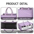 thumbnail image 4 of Large Capacity Tote Bag,Light Purple Cartoon Unicorn Heart Pattern Handbag Fashion Luxury Tote Bag,15.7"x13"x 5.1" Inches,Laptop Compatible, 4 of 6