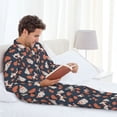 thumbnail image 6 of Picia Funny Dogs Pattern Men’s Long-Sleeve Sleepwear Set - Soft 2-Piece Loungewear with Pockets, Comfy PJs for Relaxing Nights-Large, 6 of 7