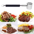 thumbnail image 2 of Meat Tenderizer For Beaf Steak Stainless Dual Sided Non-Slip Pounder, 2 of 10