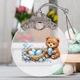 thumbnail image 3 of Colgante de cristal de Pascua Adorno plano 2D 8,5cm – Foto personalizada del nombre Regalo personalizable para relleno de cesta de Pascua, decoración para fiestas, decoración para árbol de Navidad, 3 of 4