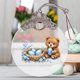 thumbnail image 3 of Uuiauoio Glass Easter Ornament 2D Flat Pendant with Bunny Egg Designs for Tree Gift Basket Filler Holiday Party Decorations Keepsake, 3 of 5