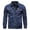 Blue, variant on Men's Boyfriend Coats Denim Jacket Long Sleeve Button Lapel Slit Pocket Regular Fit Coat Casual Outerwear Chic Black Small