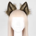 thumbnail image 4 of Peluche Orejas sintética Diadema Disfraces Disfraz Pinza de pelo Regalo Halloween Cosplay Rendimiento Vestir Espectáculos Amarillo Colco Sombreros, 4 of 8