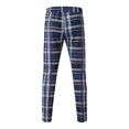 thumbnail image 3 of Yuncity Mens 2 Piece Tracksuit Outfits Slim Fit Sweatshirts Casual Plaid Zipper Pocket Coat Drawstring Pocket Pants Set Fall Long Sleeve Hoodies Sets Size L Dark Blue, 3 of 7