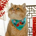 thumbnail image 3 of Visland Small Dogs Cats Bibs Exquisite Pattern Bright Color Super Soft Wear Resistant Chinese Style Pet Accessories Bandanas Scarf, 3 of 8