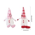 thumbnail image 3 of Valentine's Gift Valentine Gnome Light Up Faceless for Doll Plaid Heart Tomte Elf Dwarf Nisse Scandinavian Santa Ornaments Kitchen Tiered Tray Decorations, 3 of 14
