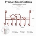 thumbnail image 2 of NOGIS Over The Door Hooks - Sturdy Metal Over Door Hanger Coat Rack with 7 Hooks for Bag, Coat, Towel, Hat, Robes, Scarves, Closet, Fits 1.77" Thick Door (Brown), 2 of 7