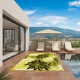 thumbnail image 2 of Yellow Black Flowers Outdoor Rug 4x6 Ft, Non Slip Washable Area Rug, Modern Abstract Blooms Floral Patio Rugs Carpet Runner, Large Floor Mat for Indoor/Outdoor Deck Porch Camping, 2 of 8