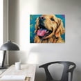 thumbnail image 4 of Orinice Golden Retriever Dog Fine Art Aesthetic Poster & Print Wall Painting for Home Decor, Ready to Hang Canvas Artwork, Living Room Bedroom Office Wall Decor 20x16in, 4 of 6