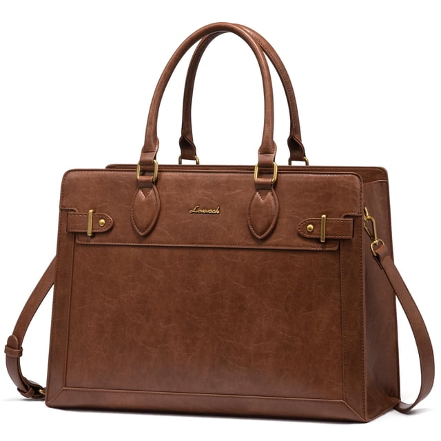Bolsa para portátil LOVEVOOK para mujer, 17 pulgadas, de piel sintética