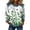 #330-Green, variant on Craaazy Women's Denim Crewneck Loose St Patricks Day Long Sleeve Tops Gifts
