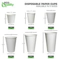 thumbnail image 4 of [500 Pack] 8oz White Paper Coffee Cups - Disposable Paper Cups - Hot Drink, Tea, Coffee, Cappuccino, Hot Chocolate, Chai, Chai Latte, Hot Cup, Office, Restaurants, Breakrooms by EcoQuality, 4 of 5