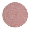 thumbnail image 2 of Superior Two-Toned Braided Round Indoor/ Outdoor Area Rug, Brick/ White, 4', 2 of 5
