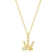 thumbnail image 2 of TIZU Initial Necklaces for Women - 14K Gold Plated Dainty Trendy Letter Pendant Initial W Necklace Personalized Necklace Jewelry Gifts, 2 of 8
