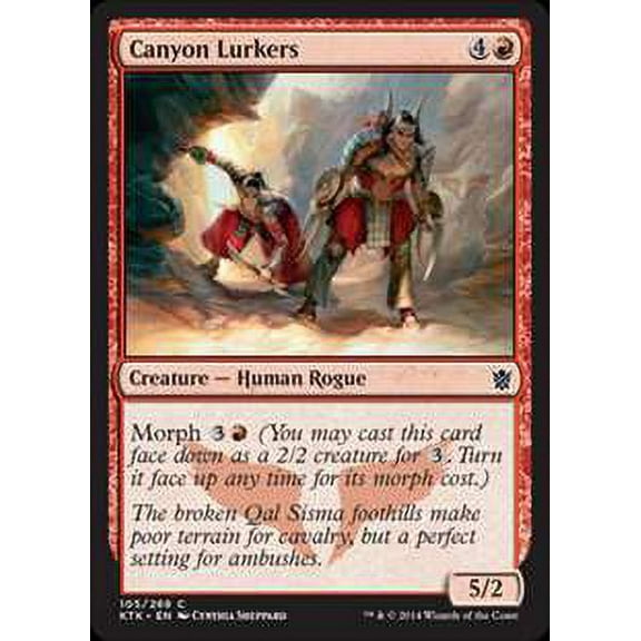 MtG Khans of Tarkir Common Canyon Lurkers (Foil) #105