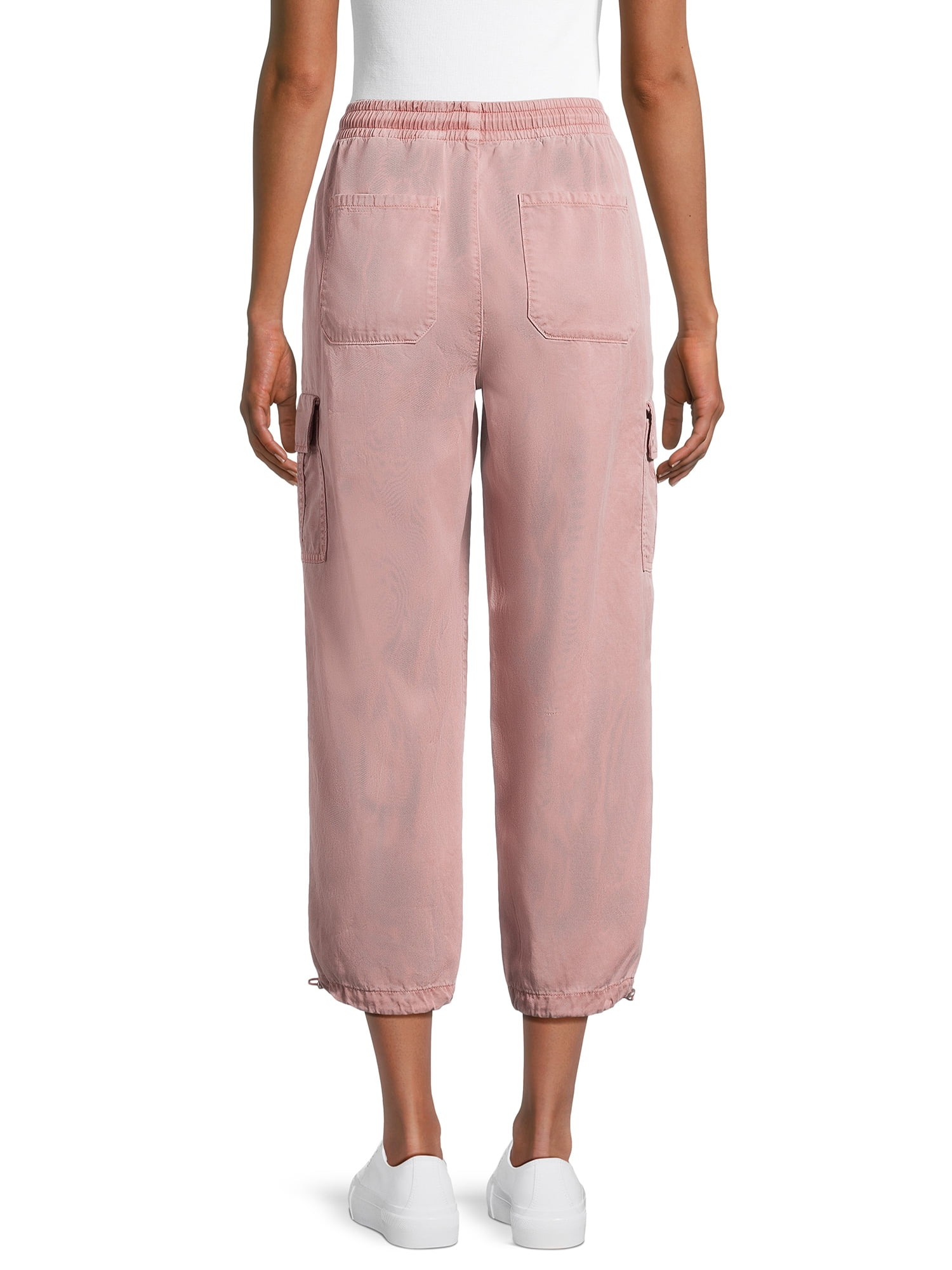 Time and Tru Women's Parachute Cargo Jogger Pants, 26", 27", 28" Inseam, Sizes XS-XXXL