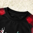 thumbnail image 4 of Conjunto de pijama a juego con estampado de astas y letras navideñas para la familia (resistente al fuego), 4 of 5