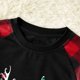 thumbnail image 4 of Conjunto de pijama a juego con estampado de astas y letras navideñas para la familia (resistente al fuego), 4 of 5