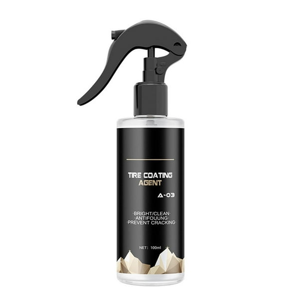 Xihbxyly Abrillantador de Neumáticos En Aerosol, Efecto Brillante, Suavidad Duradera, Acabado Húmedo, Fácil Aplicación, Cuidado Universal Del Vehículo, Envase de 100 Ml, 1 Unidad
