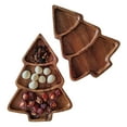 thumbnail image 5 of Christmas Tree Shaped Wooden Serving Tray Charcuterie Board Compartment Snack Platter for Breakfast Fruits Nuts Holiday Party Home Decor, 5 of 7