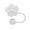 White, variant on Sunjoy Tech Silicone Flower Straw Cap 10mm Diameter Cute Straw Topper Dust-Proof Drinking Straw Covers Cap Reusable Straw Tips Lids Gift for Party Decor