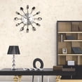 thumbnail image 5 of Kitchen Wall Clock Wall Wall Sticker room and home Decoration Black, 5 of 6