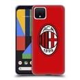 thumbnail image 1 of Head Case Designs Officially Licensed AC Milan Crest Full Colour Red Soft Gel Case Compatible With Google Google Pixel 4, 1 of 7