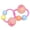 Pink, variant on Kids Beaded Hair Ties Soft Stretch Ponytail Holders Set