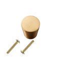 thumbnail image 2 of Alder 9/16 in. (15 mm) Brushed Solid Brass Finish Gold Round Decorative Heavy Duty and Durable Cabinet Knob (10-Pack), 2 of 8