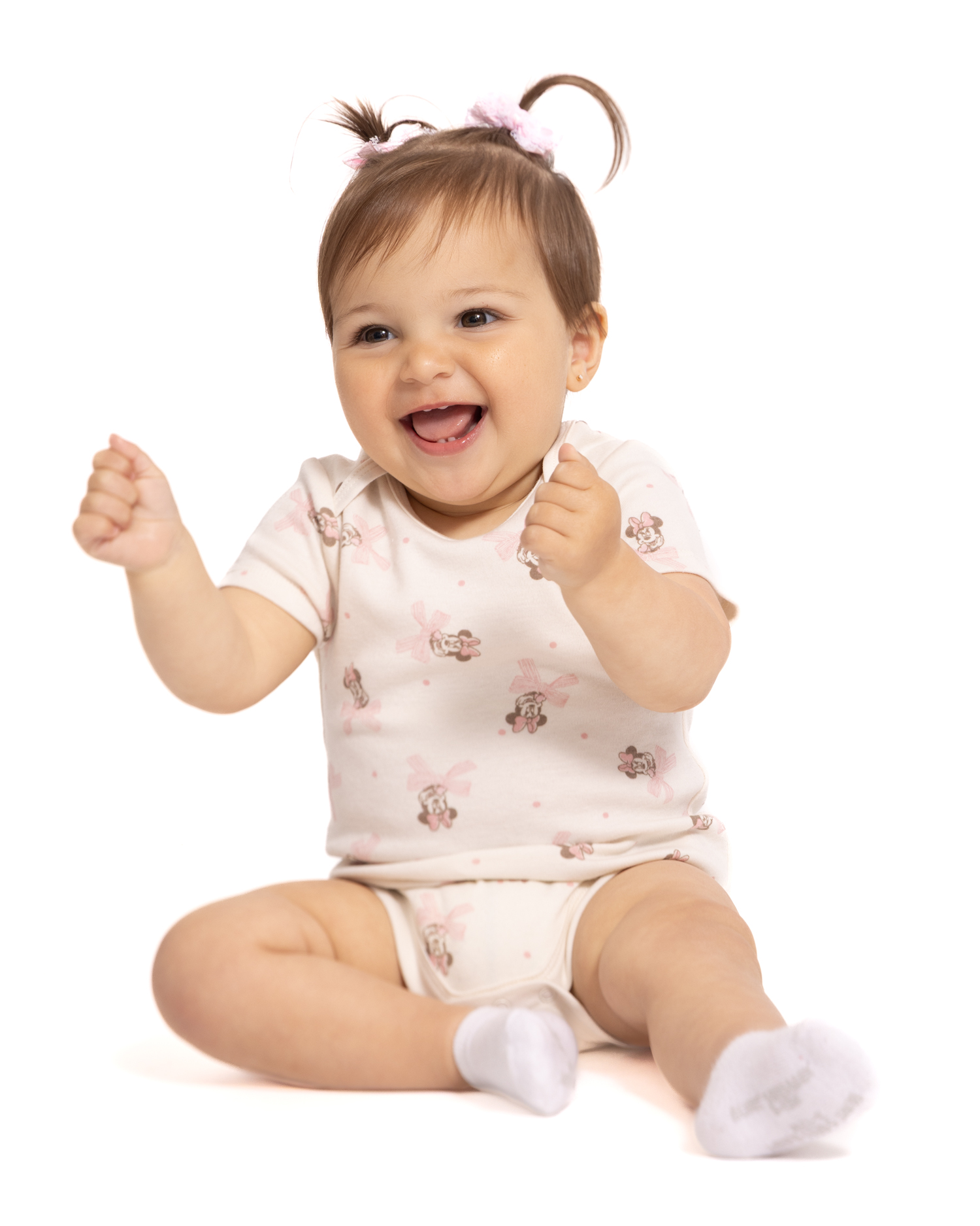 Disney Baby Minnie Mouse Short Sleeve Bodysuits, 3-Pack photo 2
