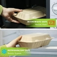 thumbnail image 2 of Airdown Compostable Clamshell Food Containers for Takeout - Heavy-Duty Quality. Made from Natural Sugar Cane Fibers, Eco-Friendly & Biodegradable. [9X9", 50-Pack], 2 of 6