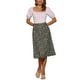 thumbnail image 2 of Faldas Midi Peasant de Mujer INSPIRE CHIC con Cintura Elástica A-Line de Flores Ditsy en Negro Talla M, 2 of 6