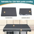 thumbnail image 2 of MCombo Patio Awning 12x10 Feet Fabric Replacement Sunshade Canopy for Retractable Awnings(Grey), 2 of 10