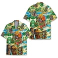 thumbnail image 5 of Camisas hawaianas de mapache con estampado 3D de manga corta holgadas y transpirables estilo polinesio Tiki para hombre y mujer, para fiestas en la playa, 5 of 5