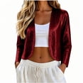 thumbnail image 5 of NominalSnug Womens Sequin Cardigan Open Front Long Sleeve Cropped Casual Jacket with Pockets Fall Outfits, 5 of 7