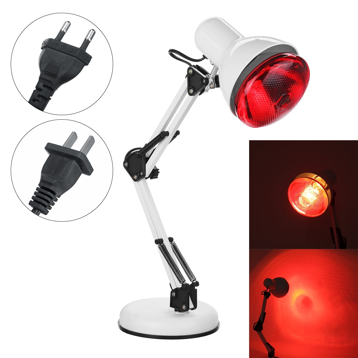 100W Infrared Heat Lamp Aches Physiotherapy Pain Lumbar Relief