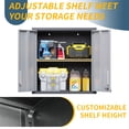 thumbnail image 4 of IKIMI 6-Piece Heavy Duty Garage Cabinet System with Workbench, Lockable Steel Storage Cabinets, Modular Tool Storage Organizer for Garage & Workshop , Gray, 4 of 10