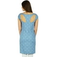 thumbnail image 5 of Bimba Womens Chic Style Kurti Rayon Tunic Boat Neck Ladies Blouse Designer Back, 5 of 8