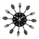 thumbnail image 5 of Reloj de pared creativo de moda, reloj de cuarzo para montar en la pared, para cocina, hogar y dormitorio. Negro, 5 of 9