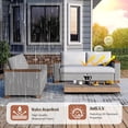 thumbnail image 7 of Jocisland Patio Furniture Sets, 4-Piece Wicker Sofa Set, with Outdoor Patio Cushions & 5.9" Wider Wood Armrest…, 7 of 7
