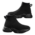 thumbnail image 4 of NIEWTR Kids Running Shoes Breathable Knit Mesh Athletic Sneakers for Boys, Lightweight Hook and Loop Little Big Kid Tennis Gym Trainers, 4 of 5