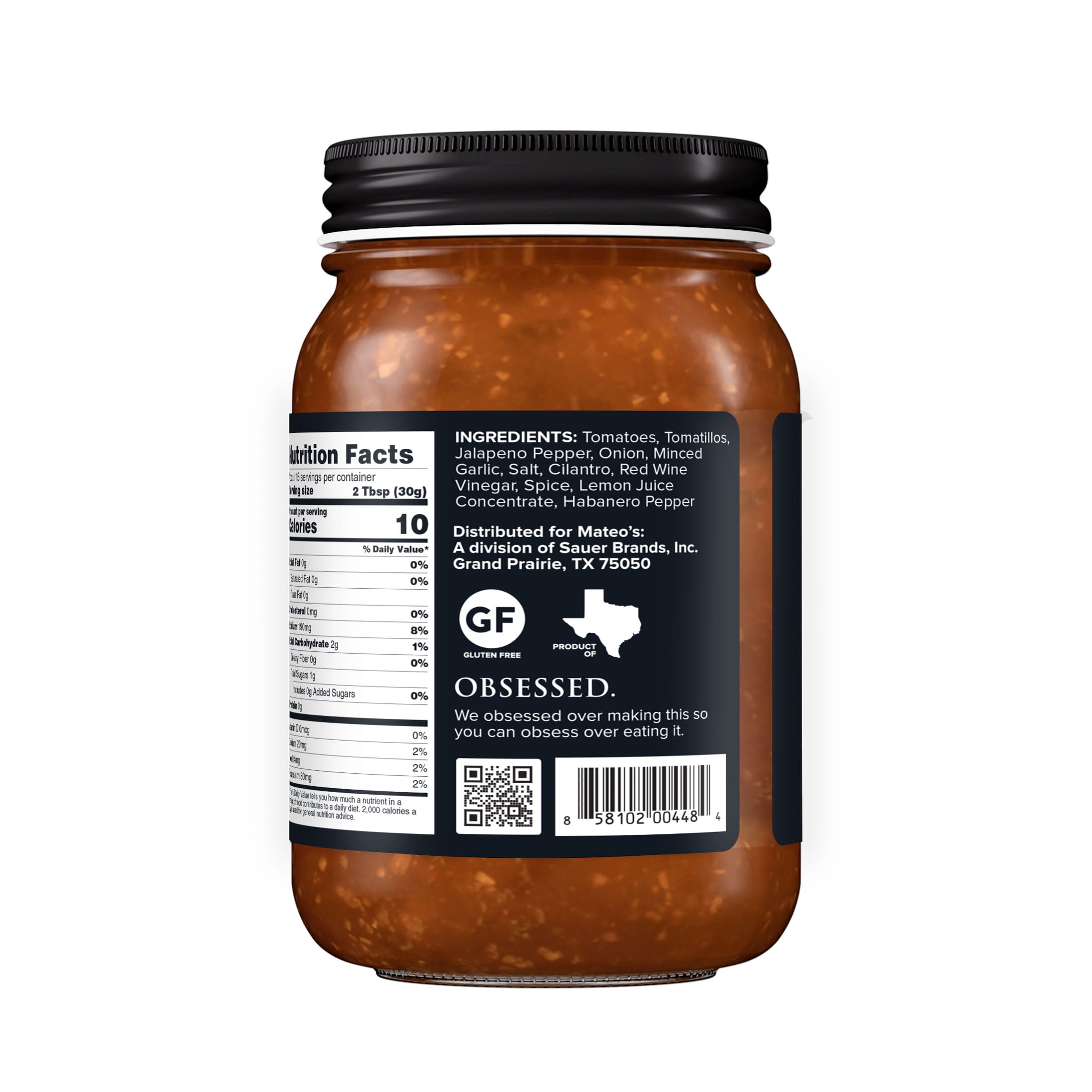 (3 pack) Mateo's Gourmet Medium Cantina Salsa, 16 oz Glass Jar