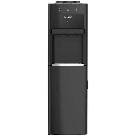 Dispensador De Agua Whirlpool Wk5917b Con Refrigerador Negro Whirlpool Fría / Caliente 19 Litros Refrigerador Inferior WK5917B