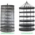thumbnail image 6 of Herb Dry Rack Zipper Opening 3ft Adjustable Center Support Straps NO Sagging Fine Mesh Dry Net (Heavy Duty Zips 3FT), 6 of 8