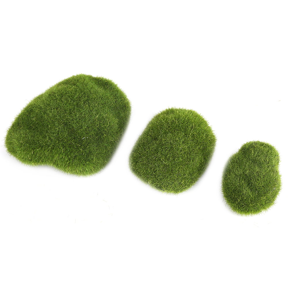 Details about   12Pcs Green Artificial Moss Stones Simulation Grass Bryophyte Bonsai Garden YZ 