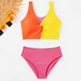 thumbnail image 6 of Drses ‌Girls' Color Block Ribbed Tankini Set - 2 Piece Swimsuits for Teens 8-12 Years with Tummy Control & Quick Dry Fabric, 6 of 6