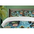 thumbnail image 3 of Ambesonne Trippy Duvet Cover Set, Psychedelic Mandala Woods, Queen, Multicolor Reseda Green, 3 of 5