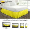 thumbnail image 4 of HNB Store Ruffled Bed Skirt Easy Fit 14" inch Drop | Microfiber Made | Queen Size Bedskirt | Yellow, 4 of 7